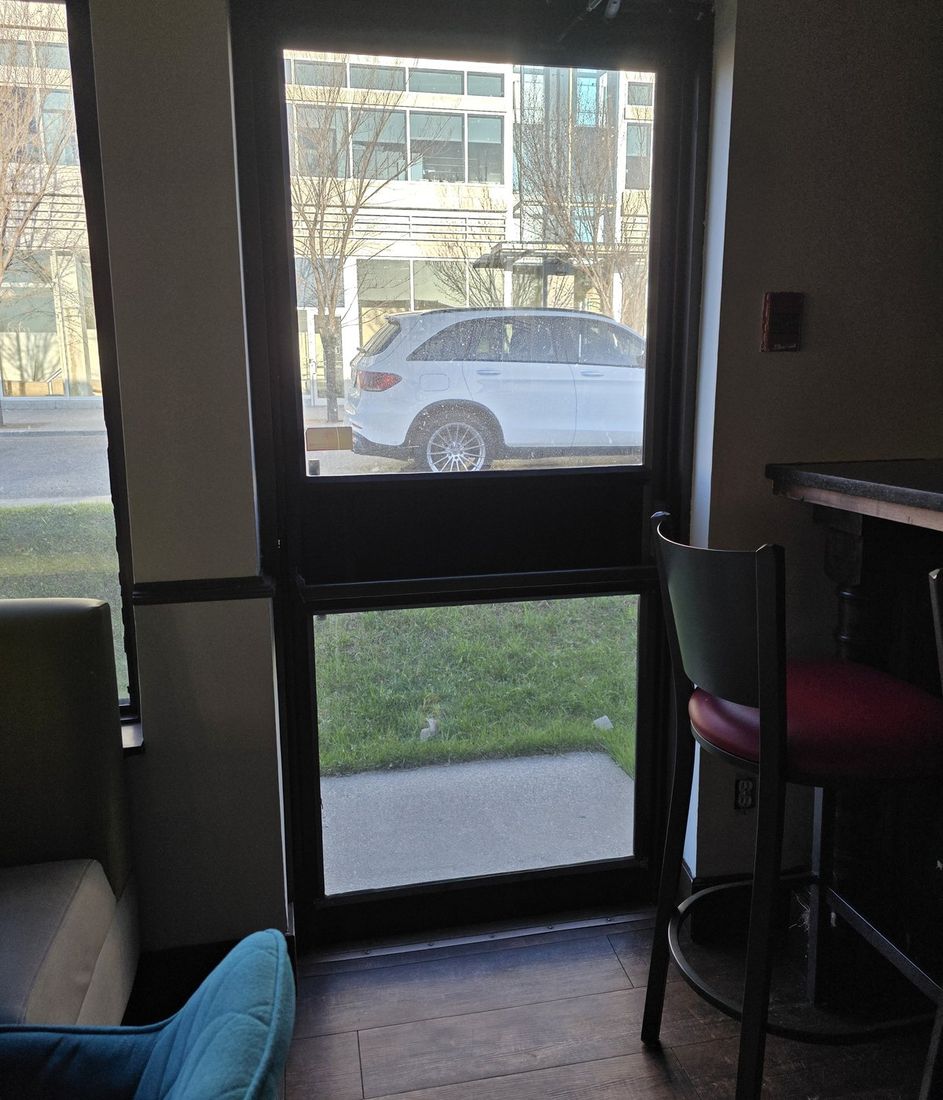 Interior glass, spotless